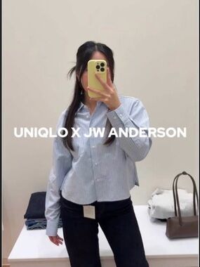 UNIQLO and JW ANDERSON Oxford Boxy Shirt in Blue